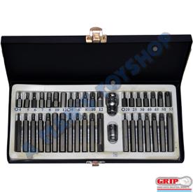 TORX-SPLINE-STAR BIT SET 40PCE 1/2-3/8DR
