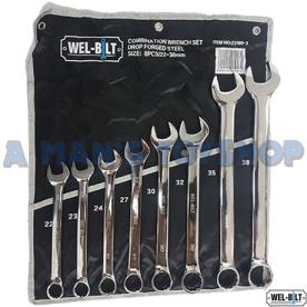 SPANNER SET RING/OPEN SET METRIC 8 PIECE