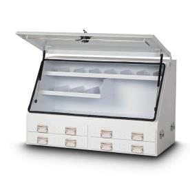 UPRIGHT 4 DRAWER TRUCK BOX WHITE 1200MM