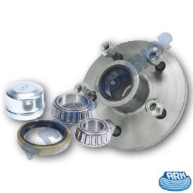 FORD TRAILER 5 STUD HUB & FORD BEARINGS