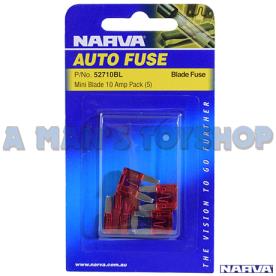 FUSE MINI PACK 5 PIECS 10 AMP