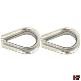 WIRE ROPE THIMBLE 4MM STAINLESS 2PCE