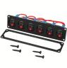 ROCKER SWITCH PANEL 6 GANG 12V 20 AMPS