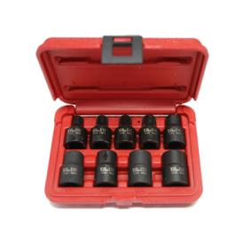 IMPACT SOCKET SET 1/2" DR TORX-R 9 PIECE