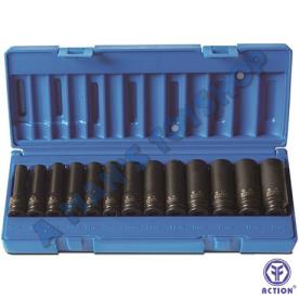 SOCKET SET 7-19MM 13 PCE 3/8 DR DEEP IMP