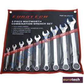 SPANNER SET 9 PIECE WHITWORTH RING OPEN