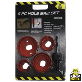 HOLE SAW KIT 6PCE 26 TO 63MM DOOR LOCK