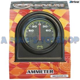 AMMETER GAUGE 50MM BLACK FACE 60-60 AMPS
