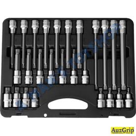 MALE SPLINE BIT SOCKET SET METRIC 1/2DR