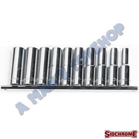 DEEP SOCKET SET 1/2 DRIVE 10PIECE METRIC