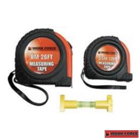 TAPE MEASURE & LINE LEVEL SET 3 PIECE