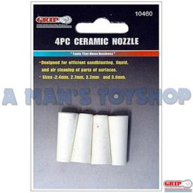 AIR SANDBLASTER CERAMIC NOZZLE SET 4 PCE