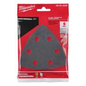 TRIANGLE SANDPAPER 240 GRIT 6 PK 89MM