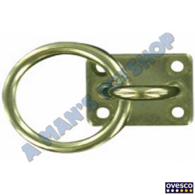 TIE DOWN RING 4 EYE PLATE & RING 8MM DIA