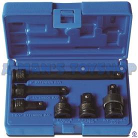 EXTENSION & ADAPTOR SET 3/8DR 6 PCE IMPA