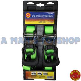 RATCHET STRAP SET 1000KG 31MM WIDE 5 MET