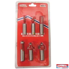 ROUTER BIT SET 6 PIECE 1/2" SHANK