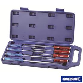 SCREWDRIVER SET 8 PIECE TANG GO  THROUGH