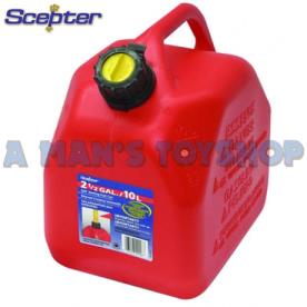 FUEL CAN 10 LITRE SCEPTER RED SQUAT TYPE