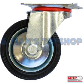 CASTOR RUBBER STEEL CORE 100MM SWIVEL70K