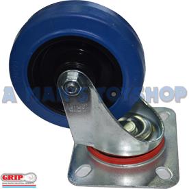 CASTOR ELASTIC RUBER 100MM SWIVEL 100KG