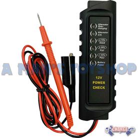 BATTERY & ALTERNATOR TESTER LED 12 VOLT