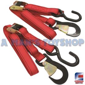 MOTORBIKE TIE DOWNS 2 MET X 25MM 2 PACK