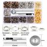 METAL EYELET BUTTON GROMMETS KIT 325 PCE