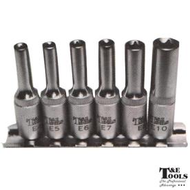 TORX R SOCKET E4-E10 DEEP 6PCE