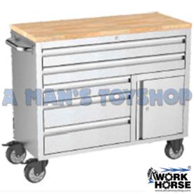 WORKSHOP TROLLEY 5 DRAWER 1 DOOR S/TL
