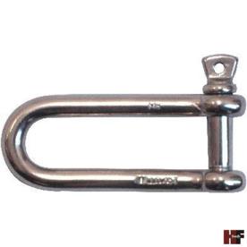 LONG D SHACKLE STAINLESS STEEL 8MM