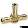 BRASS T PIECE FOR BARBED 3/8 HOSE