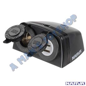TWIN LIGHTER & USB SOCKET SURFACE MOUNT