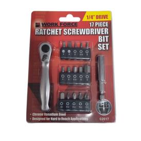 SCREWDRIVER SET - RATCHET 11 PIECES