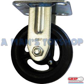 CASTOR RUBBER & CAST 150MM FIXED 250KG
