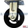 CASTOR RUBBER & CAST 150MM FIXED 250KG