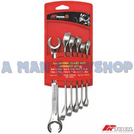 SPANNER SET FLARE NUT 6 PIECE 8 TO18MM