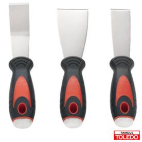 SCRAPER SET 3 PIECE STAINLESS