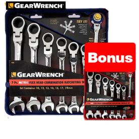 FLEX HEAD SET AF & METRIC SET 14PCE GEAR