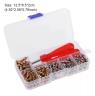 TYRE VALVE CORE KIT 240 VALVES & 2 TOOLS