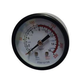 PRESSURE GAUGE 1/4" BSPT REAR 0-250 PSI