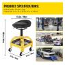 GARAGE STOOL ADJUSTABLE 24 TO 28 300LBS