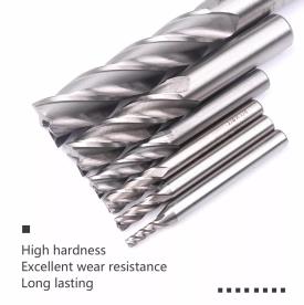 END MILL 6 PIECE SET 4 FLUTE  1/8 TO 1/2