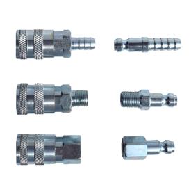 RYCO 1/4 AIR FITTING COUPLER 6 PIECE SET