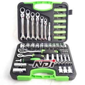 SOCKET & FLEX SPANNER SET METRIC 104 PCE