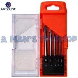 GLASS & TILE DRILL SET 4-10MM 5 PIECE