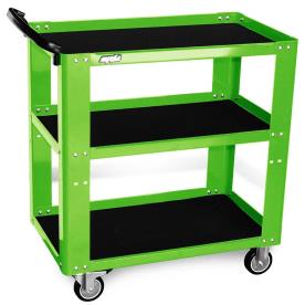 WORKSHOP SERVICE TROLLEY 3 SHELF GREEN