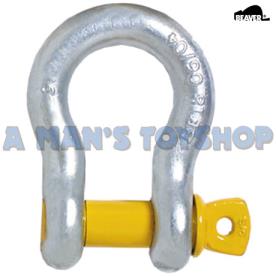 BOW SHACKLE 8MM .75 TON CAP