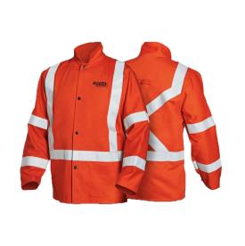 WELDING JACKET ORANGE HIGH VIZ SIZE 2XL