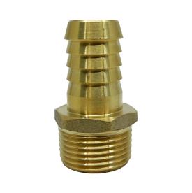BRASS TAILPIECE 1"-1/4 BSPMALE X 1" HOSE
